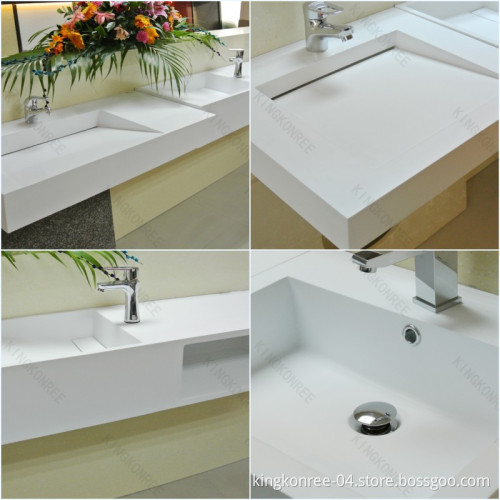 Modern Solid Surface Rectangular Bathroom Sink